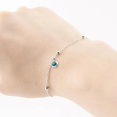 Lucky Birthstone Cable Chain Bracelet-Your Soul Place